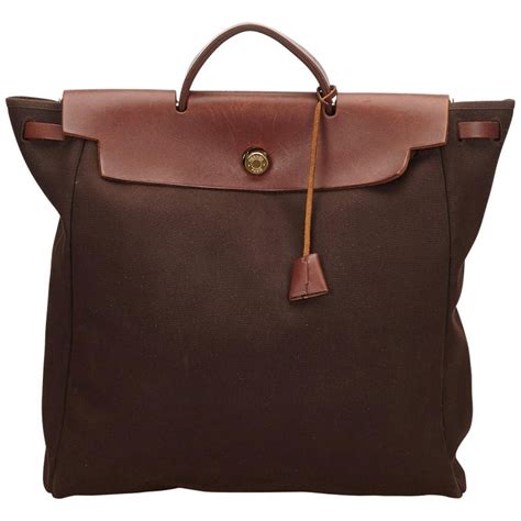 hermes herbag brown|hermes herbag for sale.